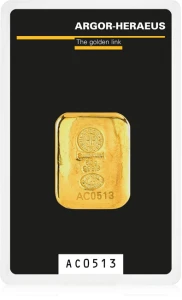 SZTABKA50 AGOR- HERAEUS  SZTABKA ZŁOTA PR.999,9 - 50 g