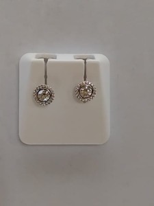 Kolczyki złote pr.585 cyrkonia 1,21 g]